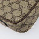 GUCCI GG Supreme Shoulder Bag PVC Beige Gold Auth 211882-13
