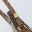 GUCCI GG Supreme Shoulder Bag PVC Beige Gold Auth 211882-14