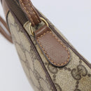 GUCCI GG Supreme Shoulder Bag PVC Beige Gold Auth 211882-15