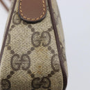 GUCCI GG Supreme Shoulder Bag PVC Beige Gold Auth 211882-16