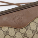 GUCCI GG Supreme Shoulder Bag PVC Beige Gold Auth 211882-17