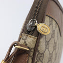GUCCI GG Supreme Shoulder Bag PVC Beige Gold Auth 211882-19