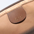 GUCCI GG Supreme Shoulder Bag PVC Beige Gold Auth 211882-21