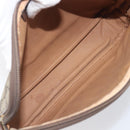 GUCCI GG Supreme Shoulder Bag PVC Beige Gold Auth 211882-22
