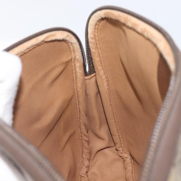 GUCCI GG Supreme Shoulder Bag PVC Beige Gold Auth 211882