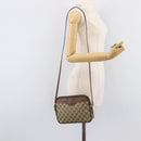 GUCCI GG Supreme Shoulder Bag PVC Beige Gold Auth 211882-27