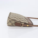 GUCCI GG Supreme Shoulder Bag PVC Beige Gold Auth 211882-4