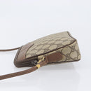 GUCCI GG Supreme Shoulder Bag PVC Beige Gold Auth 211882-5