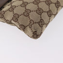 GUCCI GG Canvas Waist Bag Beige Silver 28566 Auth 211883-13