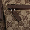 GUCCI GG Canvas Waist Bag Beige Silver 28566 Auth 211883-17