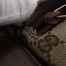 GUCCI GG Canvas Waist Bag Beige Silver 28566 Auth 211883-18