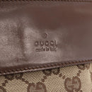 GUCCI GG Canvas Waist Bag Beige Silver 28566 Auth 211883-19