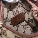 GUCCI GG Canvas Waist Bag Beige Silver 28566 Auth 211883-20