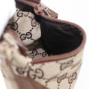 GUCCI GG Canvas Waist Bag Beige Silver 28566 Auth 211883-22
