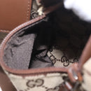 GUCCI GG Canvas Waist Bag Beige Silver 28566 Auth 211883-23
