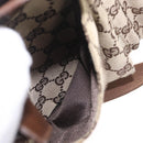 GUCCI GG Canvas Waist Bag Beige Silver 28566 Auth 211883-24