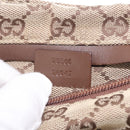 GUCCI GG Canvas Waist Bag Beige Silver 28566 Auth 211883-27