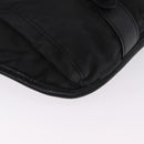 BURBERRY Nova Check Black Label Waist Bag Nylon Black Silver Auth 211885-11