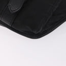 BURBERRY Nova Check Black Label Waist Bag Nylon Black Silver Auth 211885-12