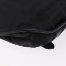 BURBERRY Nova Check Black Label Waist Bag Nylon Black Silver Auth 211885-13