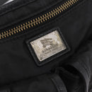 BURBERRY Nova Check Black Label Waist Bag Nylon Black Silver Auth 211885-15