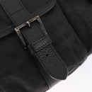BURBERRY Nova Check Black Label Waist Bag Nylon Black Silver Auth 211885-17