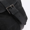 BURBERRY Nova Check Black Label Waist Bag Nylon Black Silver Auth 211885-18
