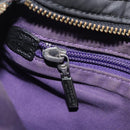 BURBERRY Nova Check Black Label Waist Bag Nylon Black Silver Auth 211885-23