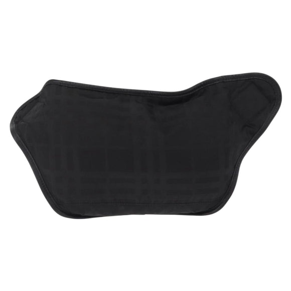 BURBERRY Nova Check Black Label Waist Bag Nylon Black Silver Auth 211885