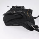 BURBERRY Nova Check Black Label Waist Bag Nylon Black Silver Auth 211885-4