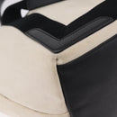 Balenciaga Navy Cabas S Hand Bag Canvas White Silver 339933 Auth 211886-14