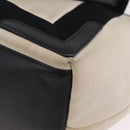 Balenciaga Navy Cabas S Hand Bag Canvas White Silver 339933 Auth 211886-15