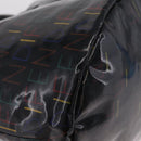 FENDI Hand Bag Patent leather Black Gold Auth 211887A-10