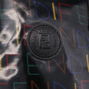 FENDI Hand Bag Patent leather Black Gold Auth 211887A-15