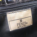 FENDI Hand Bag Patent leather Black Gold Auth 211887A-16