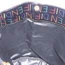 FENDI Hand Bag Patent leather Black Gold Auth 211887A-18