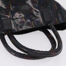 FENDI Hand Bag Patent leather Black Gold Auth 211887A-7