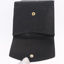 CHANEL Bifold Wallet Caviar Skin Black Gold CC Auth 211888M-19