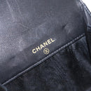 CHANEL Bifold Wallet Caviar Skin Black Gold CC Auth 211888M-21