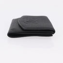 CHANEL Bifold Wallet Caviar Skin Black Gold CC Auth 211888M-4
