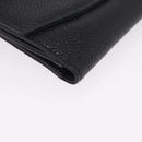 CHANEL Bifold Wallet Caviar Skin Black Gold CC Auth 211888M-8