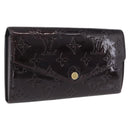 LOUIS VUITTON Vernis Portefeuille Sarah Wallet Amarante M93524 LV Auth 211889A-1