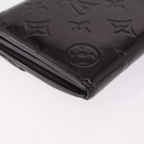 LOUIS VUITTON Vernis Portefeuille Sarah Wallet Amarante M93524 LV Auth 211889A