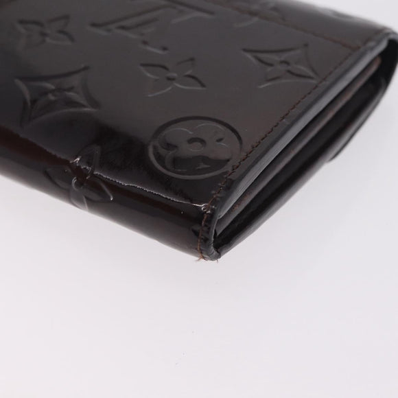 LOUIS VUITTON Vernis Portefeuille Sarah Wallet Amarante M93524 LV Auth 211889A