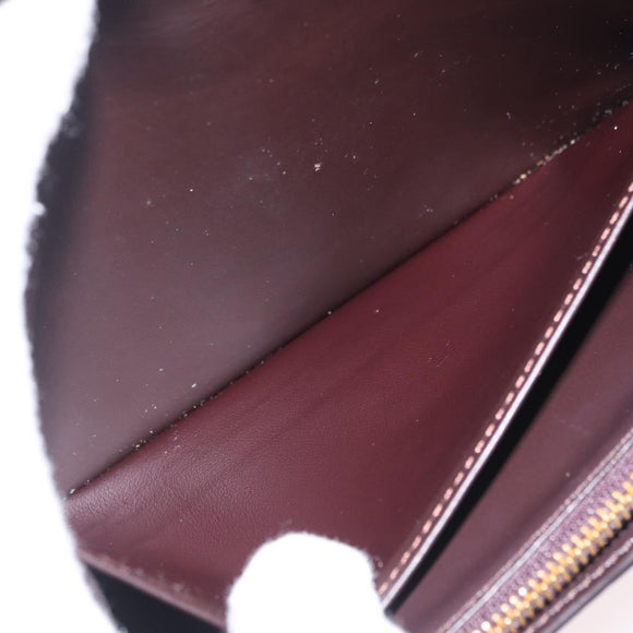 LOUIS VUITTON Vernis Portefeuille Sarah Wallet Amarante M93524 LV Auth 211889A