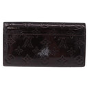 LOUIS VUITTON Vernis Portefeuille Sarah Wallet Amarante M93524 LV Auth 211889A-3