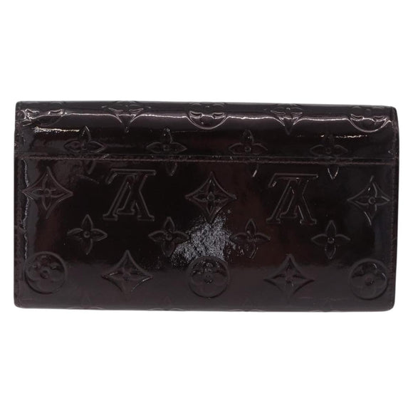 LOUIS VUITTON Vernis Portefeuille Sarah Wallet Amarante M93524 LV Auth 211889A