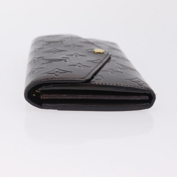 LOUIS VUITTON Vernis Portefeuille Sarah Wallet Amarante M93524 LV Auth 211889A