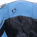 PRADA Tote Bag Leather Blue Silver Auth 211890-22