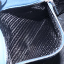 PRADA Tote Bag Leather Blue Silver Auth 211890-25